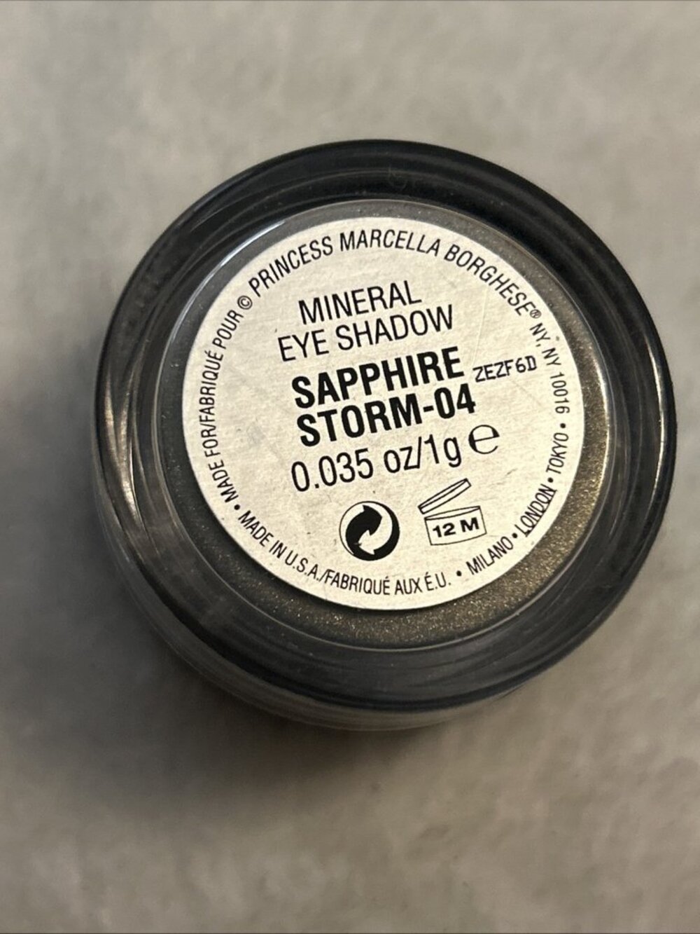 PRINCESS MARCELL Borghese Mineral Eyeshadow Sapphire Storm-04 size .035 OZ. New
